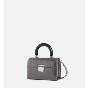 AMI Alexandre Mattuissi Quilted Le Deja-Vu Bag Box Leather Grey $1500 NEW